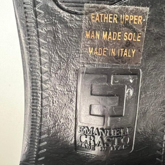 NWT EMANUELE CRASTO Italy🇮🇹Made Finest Italian LEATHER Boot Faux Double Buckle - Picture 16 of 16